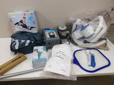 a table with a lot of items on it