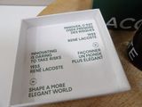 a box with a label on it sitting on a table