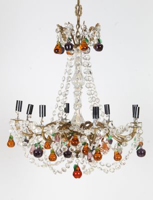 an image of a chandelier hanging from a ceiling