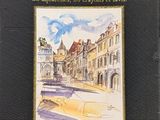 la couverture d'un livre avec, en arrière-plan, une photo d'une rue