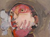 an image of a painting of a man with a cigarette in his mouth