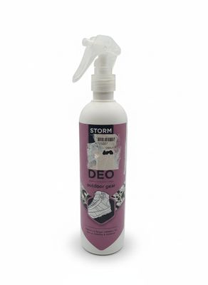 a bottle of deo cleaner on a white background