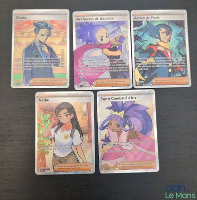 5 cartes Pokémon Ultra Rare FULL ART , Françaises - Etat sor…