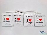 four boxes of i love st tropes sitting on top of a table