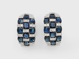 a pair of sapphire and diamond earrings