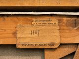 a label on a piece of wood that is attached to a piece of wood