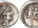a silver coin with an image of a woman on it