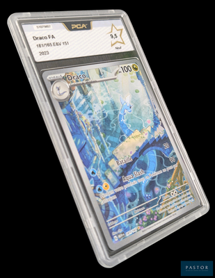 La carte à collectionner Pokémon se trouve dans un étui en plastique transparent