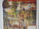 Affiche française représentant une scène de forêt tirée d'un film du début des années 1900