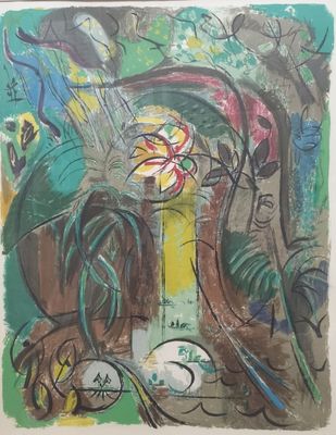 une image représentant un tableau représentant un vase contenant une fleur