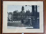 framed photograph of a black and white photo of a city street