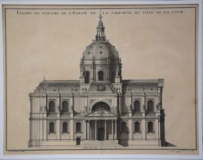 Antoine Herisset (1685-1769) La Sorbonne, façade du portail … - Photo 1