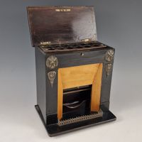 COFFRET A CIGARES (panatelas) MUSICAL EN FORME DE CHEMINEE E… (photo 2)