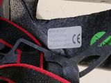 a close up of a pair of shoes that are on a table
