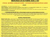 une affiche jaune avec une image en noir et blanc d'un homme sur un skateboard