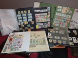 many different types of stamps on the pages of a book