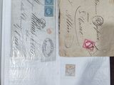 a picture of an open book with stamps on it