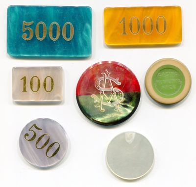 a picture of a number of buttons on a white surface