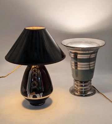une lampe placée à côté d'un abat-jour