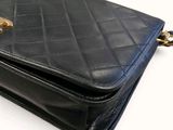 chanel black quilted lambskin flap bag with gold hardware
