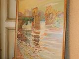 a picture of a painting on a radiator next to a radiator