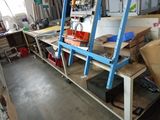 a ladder that is sitting on a shelf in a room