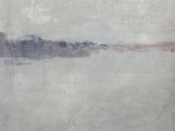 an image of a painting of a body of water with a sky in the background