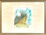 une photo d'une photo d'un oiseau dans un cadre photo