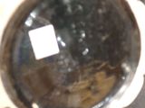 a close up of a glass bottle with a label on it