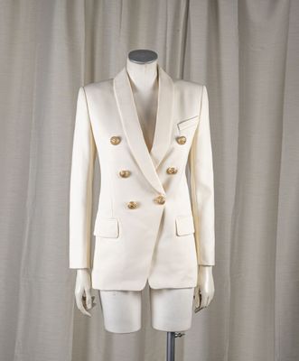 BALMAIN par Olivier Rousteing Blazer en gabardine de laine b…