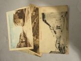 trois vieilles photos d'un bâtiment surmonté d'une horloge