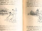 un livre ouvert sur lequel figure l'image d'un homme et d'un chien
