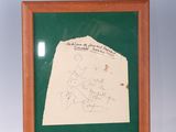 a picture of a drawing on a green board