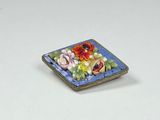 a small plate of food on a white table