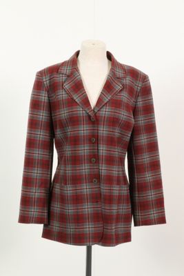 CACHAREL - Veste de tailleur écossaise vintage en polyester …