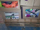 a cardboard box with a bunch of items inside of it