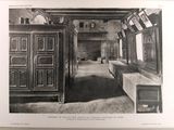 a black and white photo of a room in a house