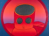 an image of a picture of a red robot in a red circle