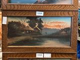 trois tableaux exposés dans le magasin et proposés à la vente