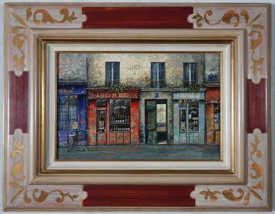 CESAR CHOW (XX-XXIEME) "Caves de Nîmes", huile sur toile sig…
