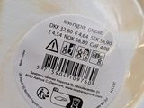 a close up of a plate with a barcode on it