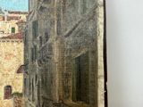 a picture of a painting of a street in a city