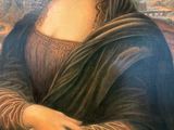 painting of a woman with long hair wearing a hat and a brown dress