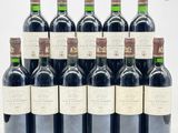 six bouteilles de vin rouge sont alignées