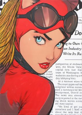 an image of a close up of a person wearing a catwoman costume