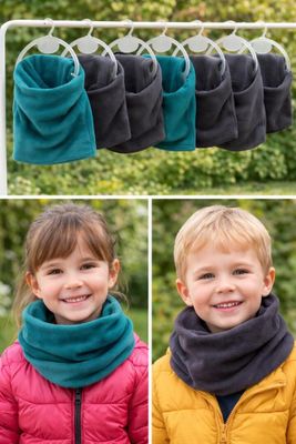Lot de 8 écharpes polaires enfants - Poids env.