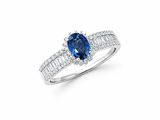 a blue sapphire and diamond ring