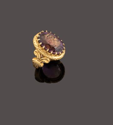 an amethorate and gold ring