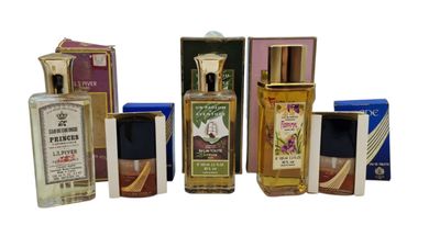 many different types of perfume bottles in this picture