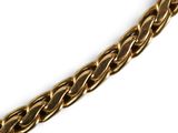 an image of a close up of a gold chain on a white background
